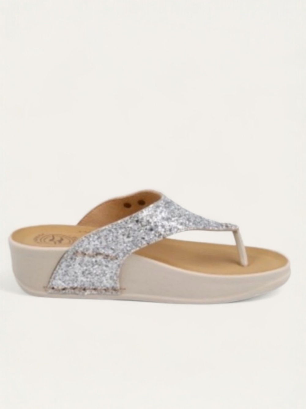 FlyFlot “Argento” Thong Sandal in Silver Size 39